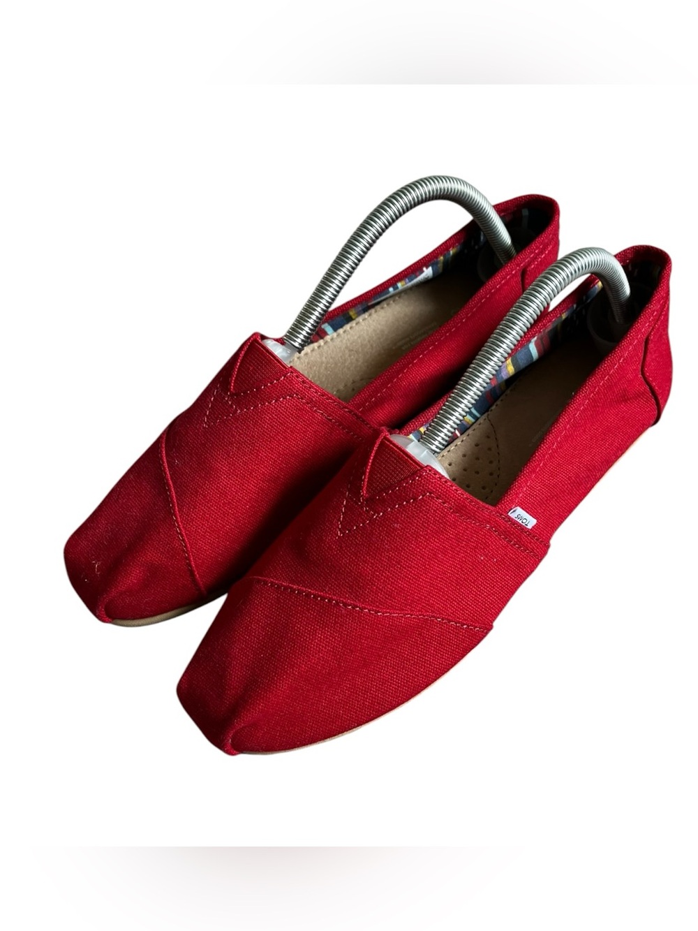 TOMS Classic Core Alpargata Canvas Slip On Bold Red Womens 9.5